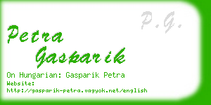 petra gasparik business card